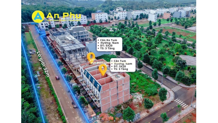 Nhà phố khu đô thị Ân Phú, măt tiền Hà Huy Tập, vị trí đẹp, KD tốt.